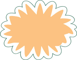 star cloud shape speech bubble