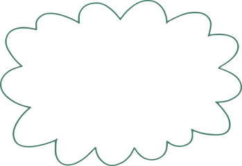  cloud shape speech bubble