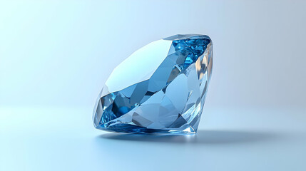 A stunning blue gemstone showcasing clarity and brilliance against a minimalist background, symbolizing luxury and elegance.