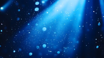 Obraz premium Blue Abstract Background With Light And Particles