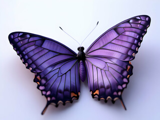 A stunning purple butterfly showcasing intricate wing patterns and vibrant colors.