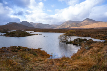 lake and mountains