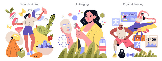 Biohacking. Flat Vector Illustration