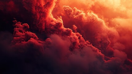Fiery Inferno Sky: A Dramatic Cloudscape