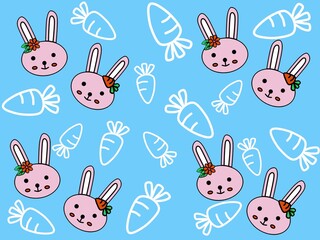 easter bunny seamless pattern