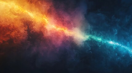 Fiery and Icy Nebula: A Cosmic Dance of Contrasting Colors