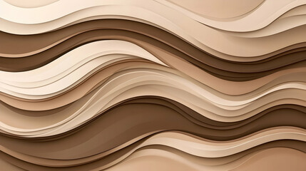 Obraz premium Abstract Brown Waves Background Texture Design, Modern Minimalist Style, for Website or Print.