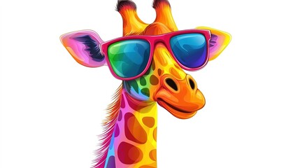 Fototapeta premium Cool Giraffe in Sunglasses