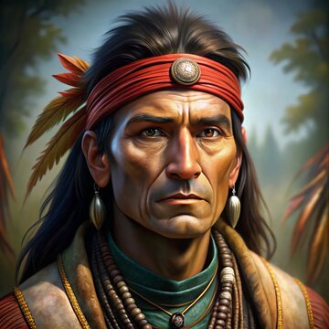 Realistic Portrait of Tecumseh