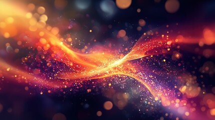 Obraz premium Abstract Fiery Sparkles: A Symphony of Light and Color