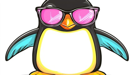 Obraz premium Cool Penguin with Sunglasses