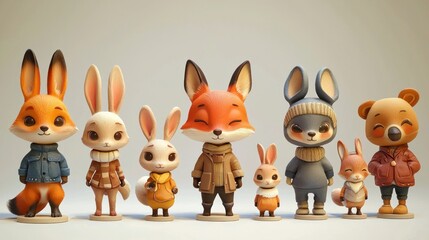 Adorable Animal Figurines: A Charming Collection of Handcrafted Wildlife Characters