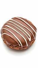 Fototapeta premium Chocolate Cookie Dessert, White Drizzle, Studio Shot, Food Photography, Baking.