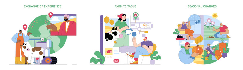 National Agriculture Day. Flat Vector Illustration