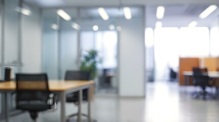 Modern Office Interior with Blurred Abstract Background, Perfect for Work Environment Themes