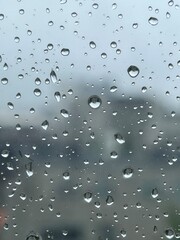 raindrops on window glass