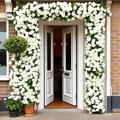 A door with a sign that says welcome to the world.