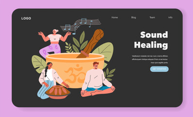 Spiritual Practices. Flat Vector Illustration