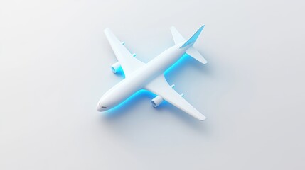 White airplane model.