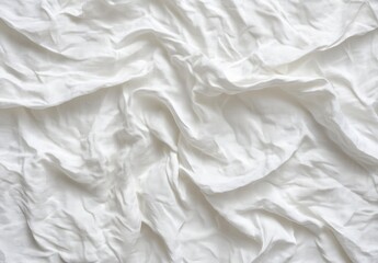 Obraz premium Abstract white fabric texture with wrinkles and folds.