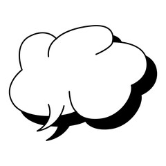 Comic book speech bubble, great design for any purposes. Sticker design. Vector illustration