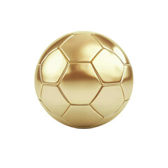 Fototapeta premium Luxurious Golden Soccer Ball Isolated on White Background on transparent background