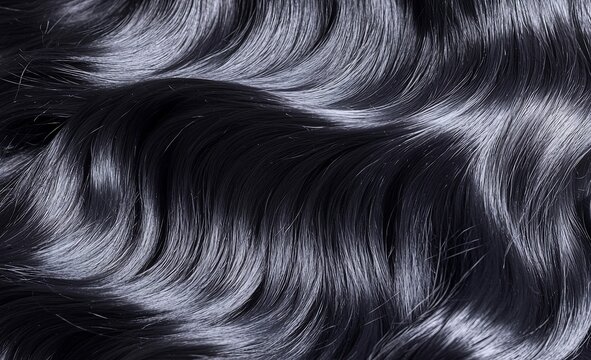 A vibrant close-up shot showcasing a models glamorous waves, demonstrating a perfect blend of volume and texture. The image includes an array of hair care products designed to enhance the curls, all