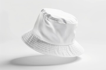 White bucket hat mockup on white background. (5)