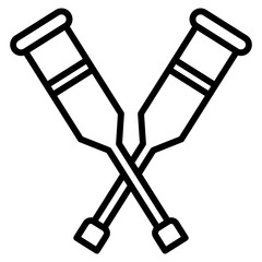 crutch single icon
