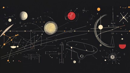 A conceptual diagram showing the physics behind Newton's laws of motion