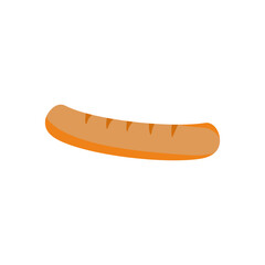 Sausage icon isolated on white background.