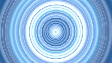 Abstract Blue Concentric Circles Design Illustration