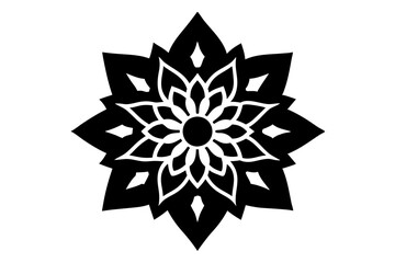 black and white snowflake