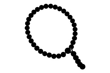 black and white beads