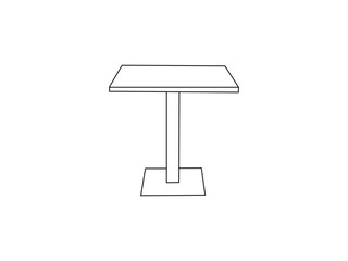 Table Design Vector Art Illustration
