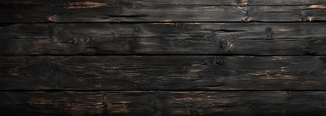 Fototapeta premium Dark brown wooden planks background.