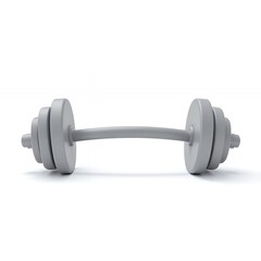 Naklejka premium Gray Barbell: Strength, Fitness, and Exercise Equipment