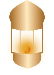 Set islamic golden lantern illustration