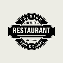 Fototapeta premium Premium Quality Restaurant Vintage Emblem Design