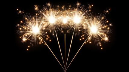 Colorful sparklers light up the night sky, creating a festive atmosphere perfect for celebrations and gatherings.
