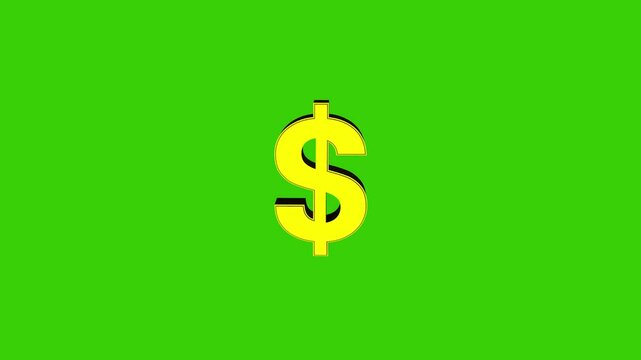 3d gold dollar sign 4k animation on green screen or black background
3d golden dollar icon animation with a black background or chroma key