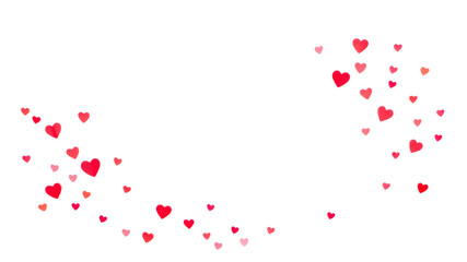 Red Heart Confetti Burst 