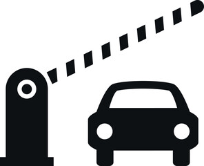 Car security barrier gate icon sign.
