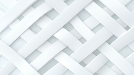 Naklejka premium Abstract White Interwoven Stripes Modern Geometric Background Texture