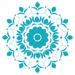 ornamental round ornament with abstract mandala
