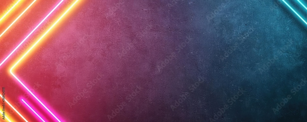 Poster chalkboard abstract background idea. vibrant neon lights with a textured background, perfect for mod
