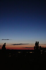 Fototapeta premium Rose sunset and colorful clouds