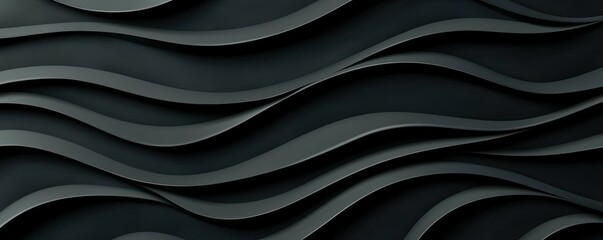 Obraz premium Chalkboard abstract background idea. Abstract wavy lines in dark tones create a modern, textured background for design.