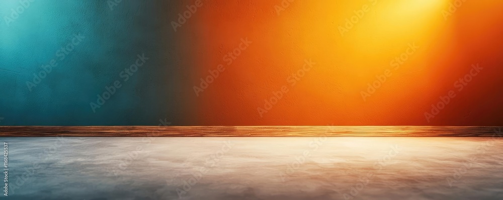Poster grungy abstract background idea. vibrant backdrop with blue and orange lighting for artistic present