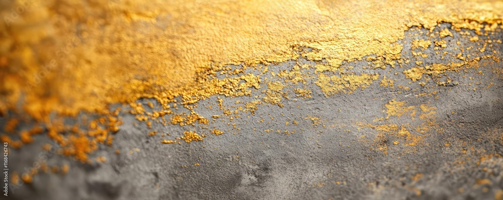 Poster Grungy abstract background idea. Elegant gold texture on a grey background, perfect for design projects and backgrounds.